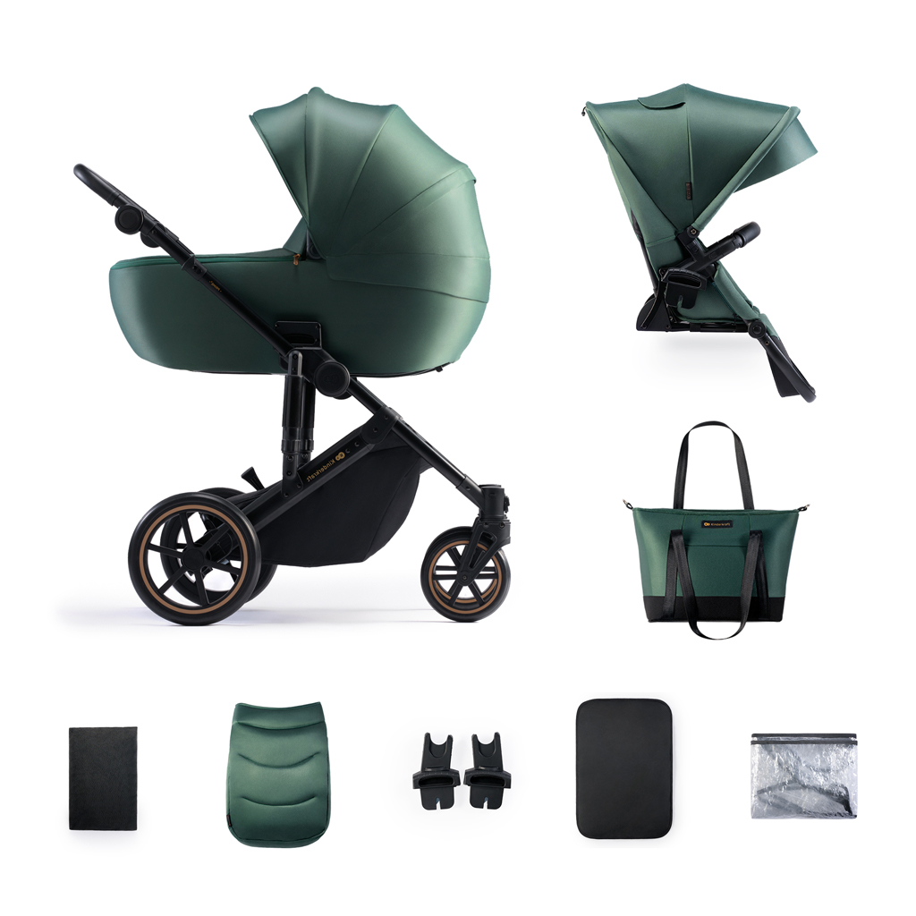 KINDERKRAFT Kočík kombinovaný 2v1 Prime 2 Variant: Green