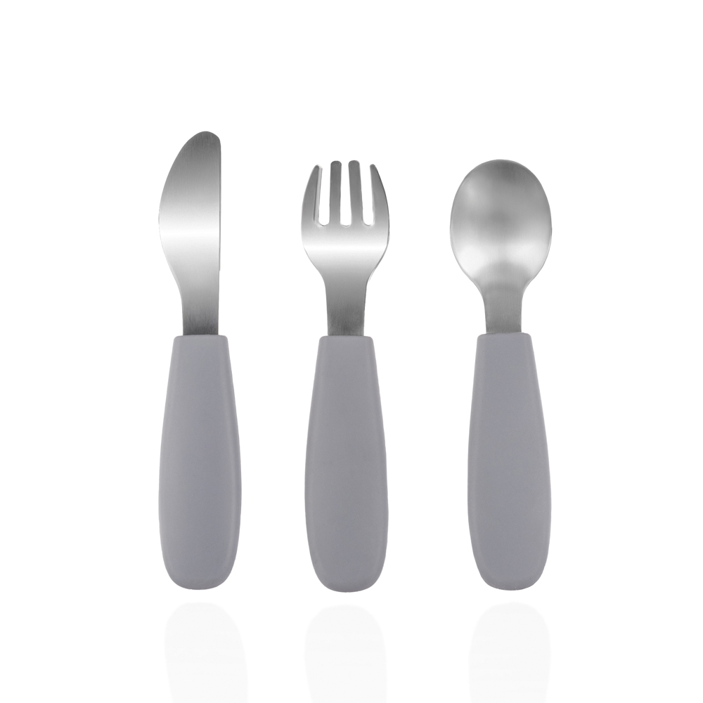 ZOPA Silikónový detský príbor Variant: Dove grey