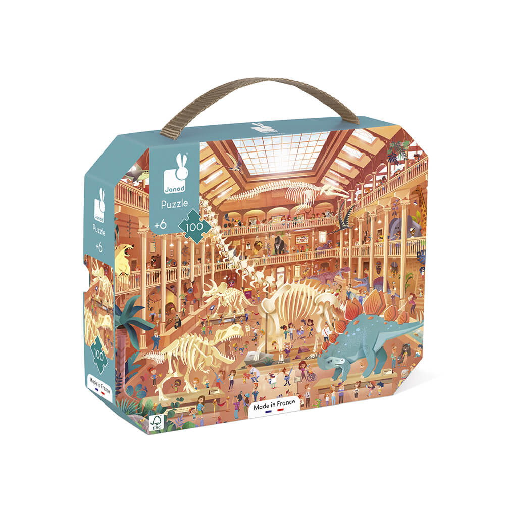 Janod Puzzle v kufríku V múzeu 100 ks