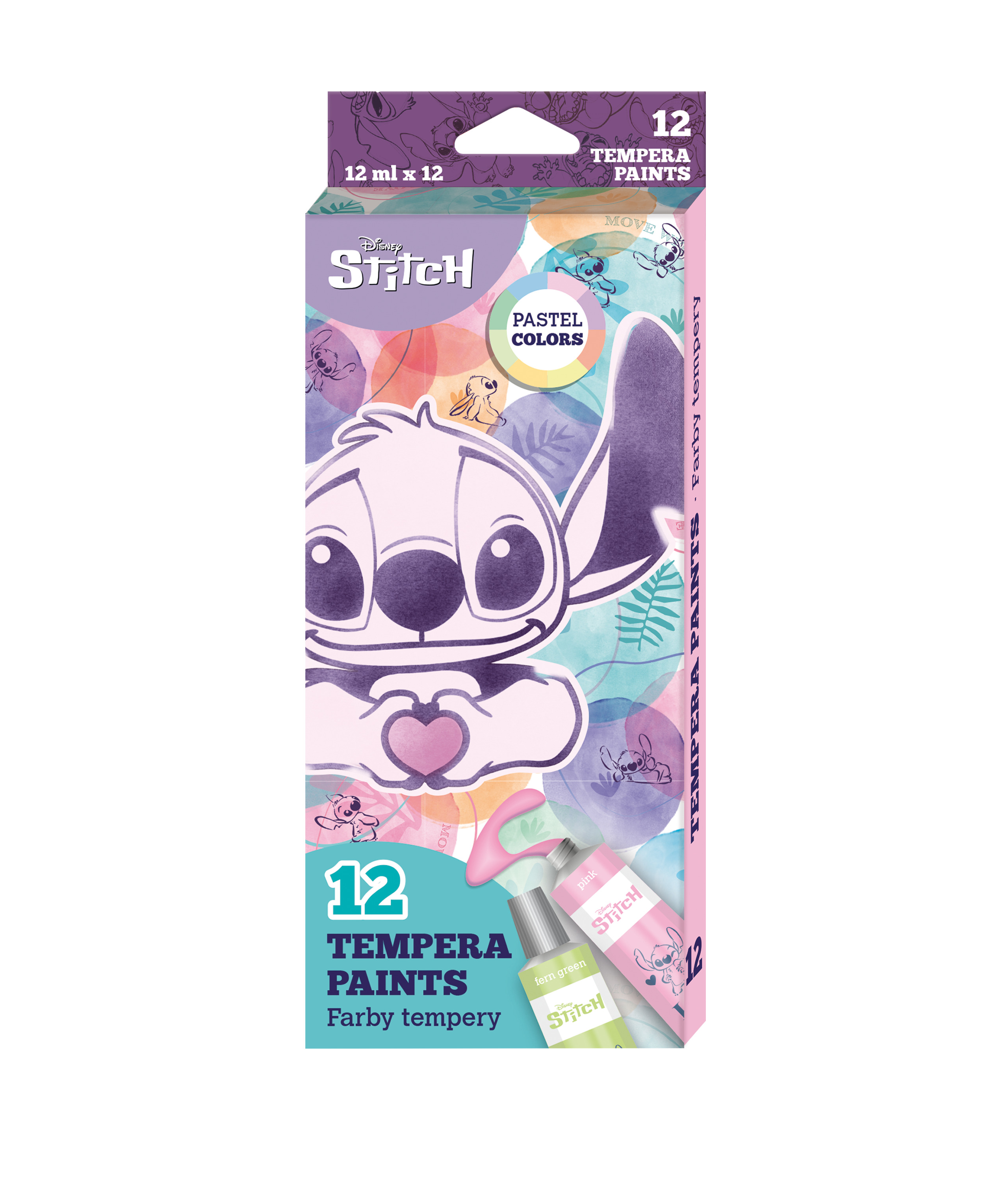 Coolpack Temperové farby Stitch Pastel 12 ks