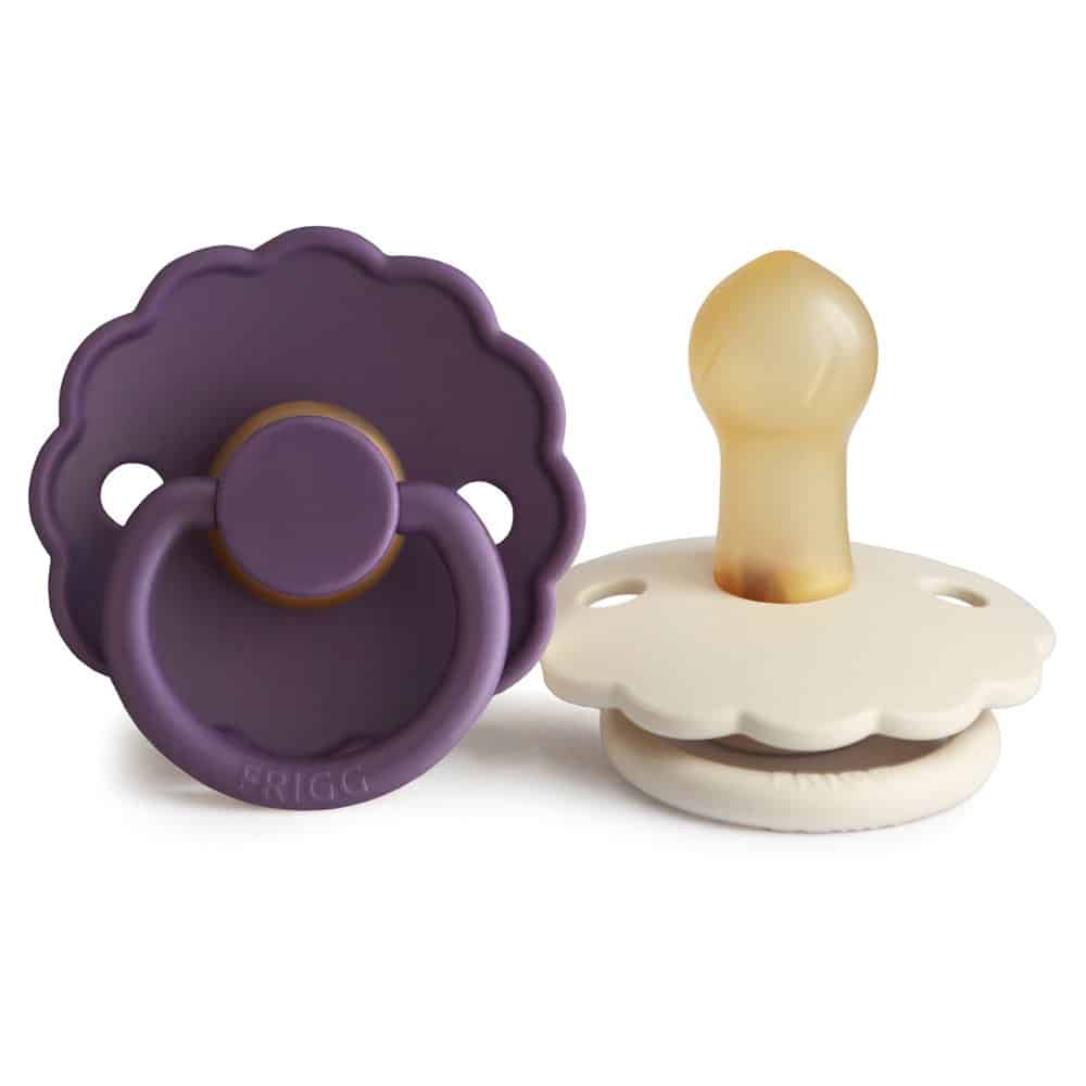 Frigg DVOJBALENIE CUMLÍKOV DAISY VIOLET DREAM/ CREAM, 0-6M, KAUČUK Variant: Violet dream/Cream