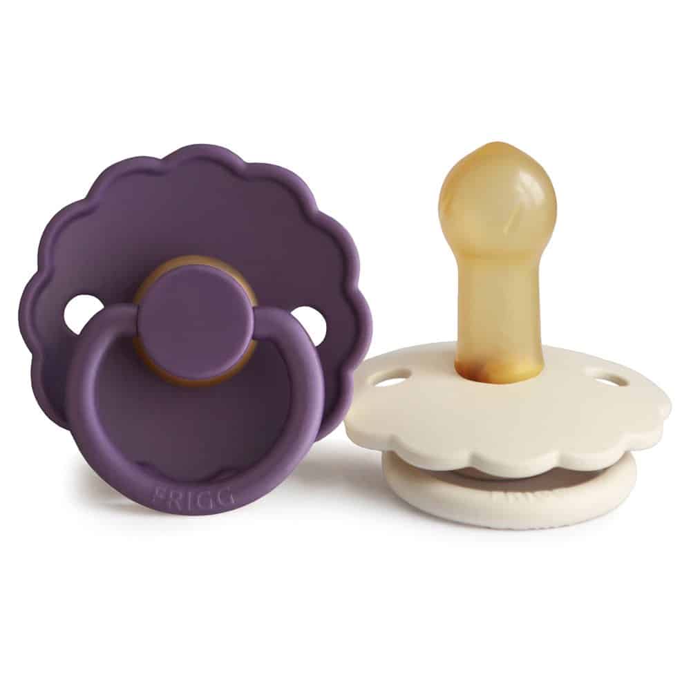 Frigg DVOJBALENIE CUMLÍKOV DAISY VIOLET DREAM/ CREAM, 6-18M, KAUČUK Variant: Violet dream/Cream
