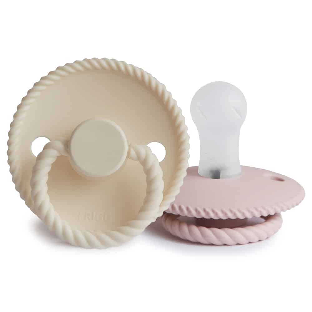 Frigg CUMLÍKY ROPE BLUSH/ CREAM, 0-6 M, SILIKÓN Variant: BLUSH/ CREAM