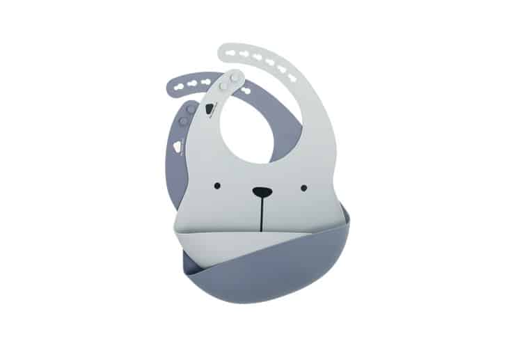 THE COTTON CLOUD SILIKÓNOVÉ PODBRADNÍKY 2 KS MEDVEĎ LILI Variant: indigo / sky