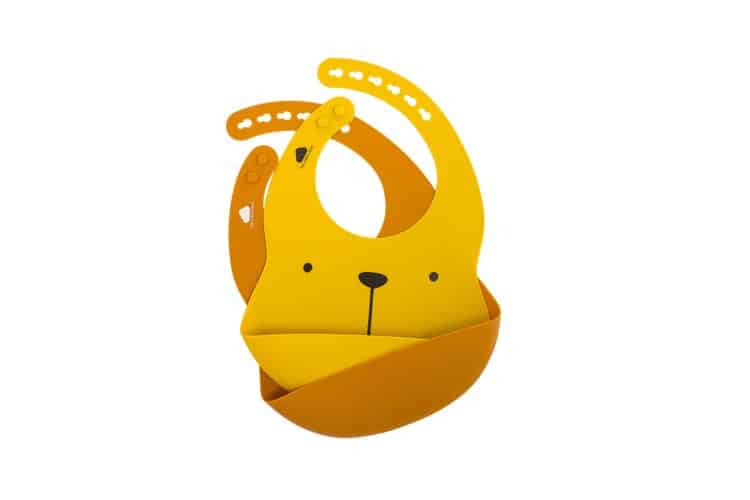 THE COTTON CLOUD SILIKÓNOVÉ PODBRADNÍKY 2 KS MEDVEĎ LILI Variant: cinnamon / mustard