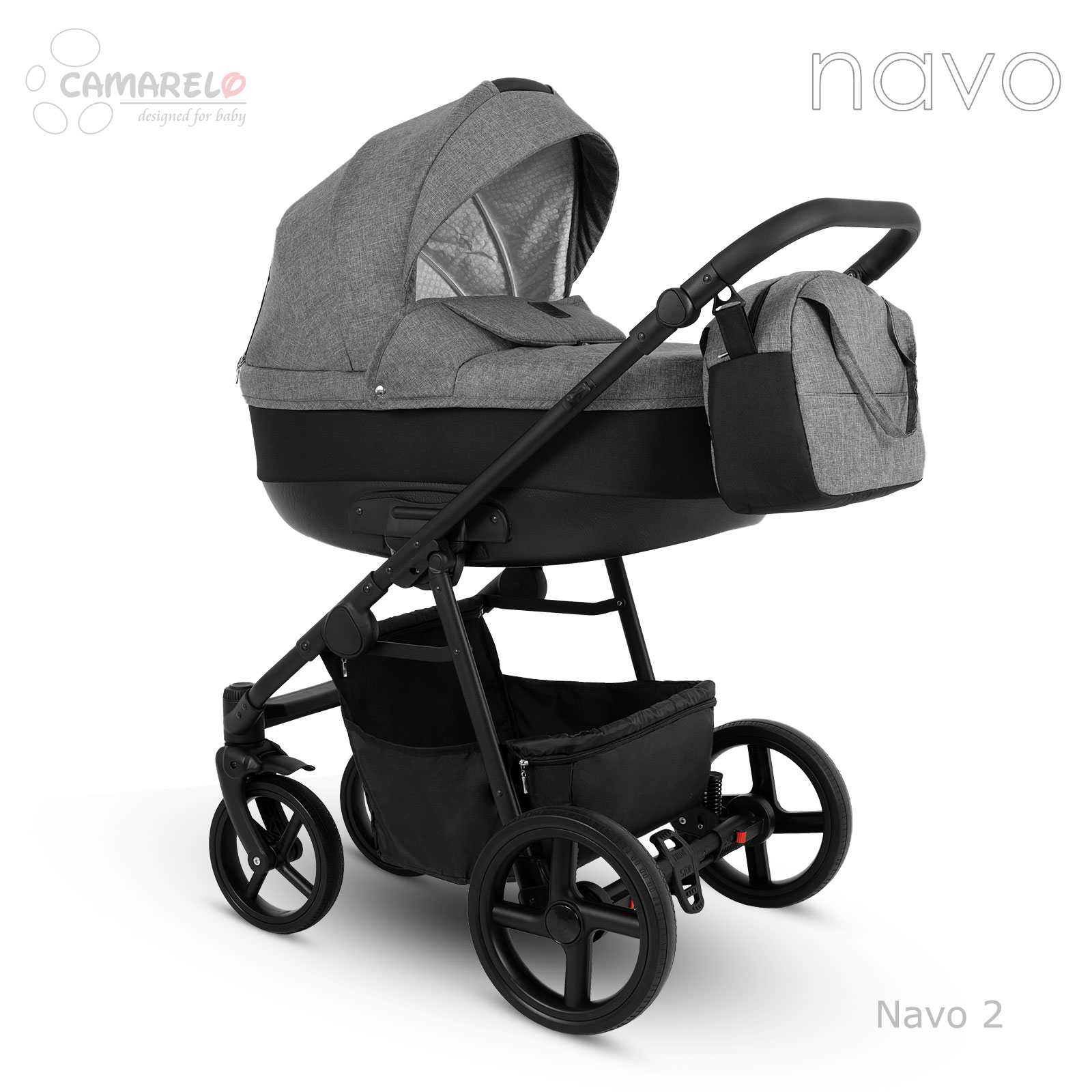 Dětský kočárek Camarelo Navo 2025 Farba: Navo-2 Tmavá šedá