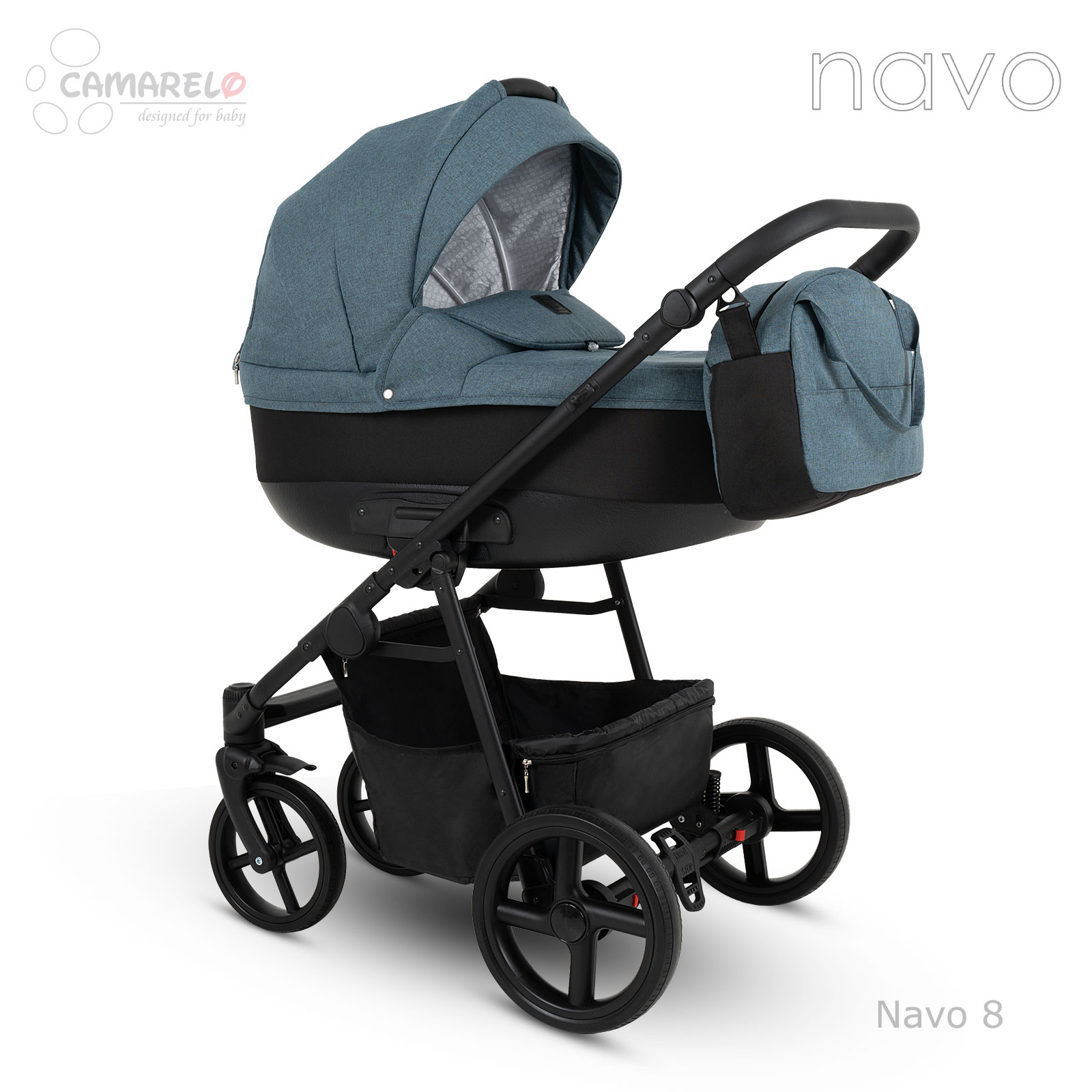 Dětský kočárek Camarelo Navo 2025 Farba: Navo-8 Modro-zelená