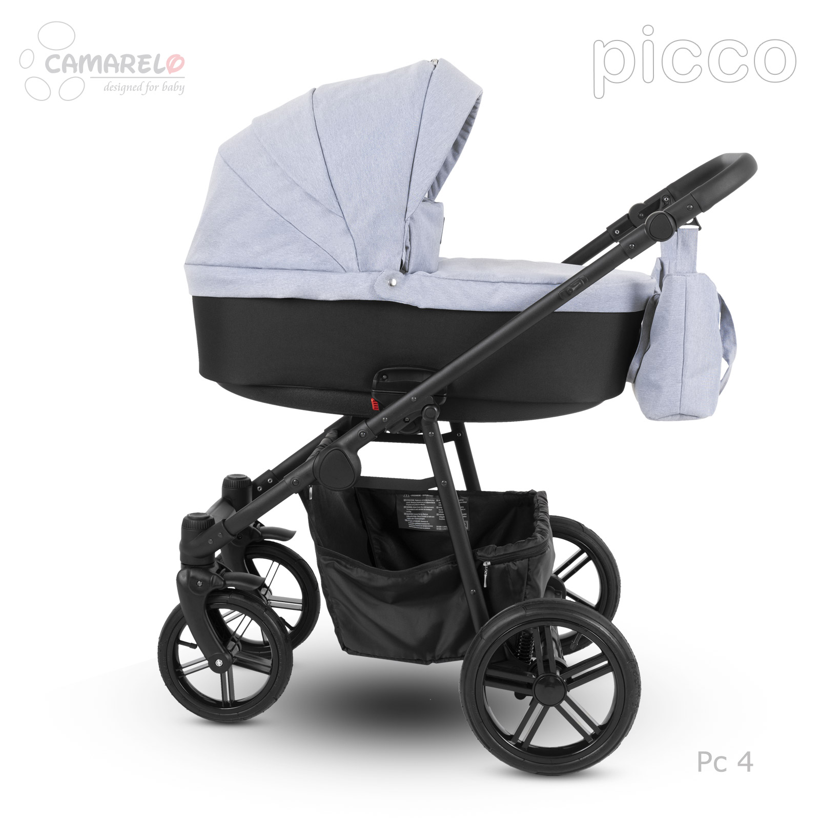 Dětský kočárek Camarelo Picco 2025 Farba: PC-4 Šedo-modrá