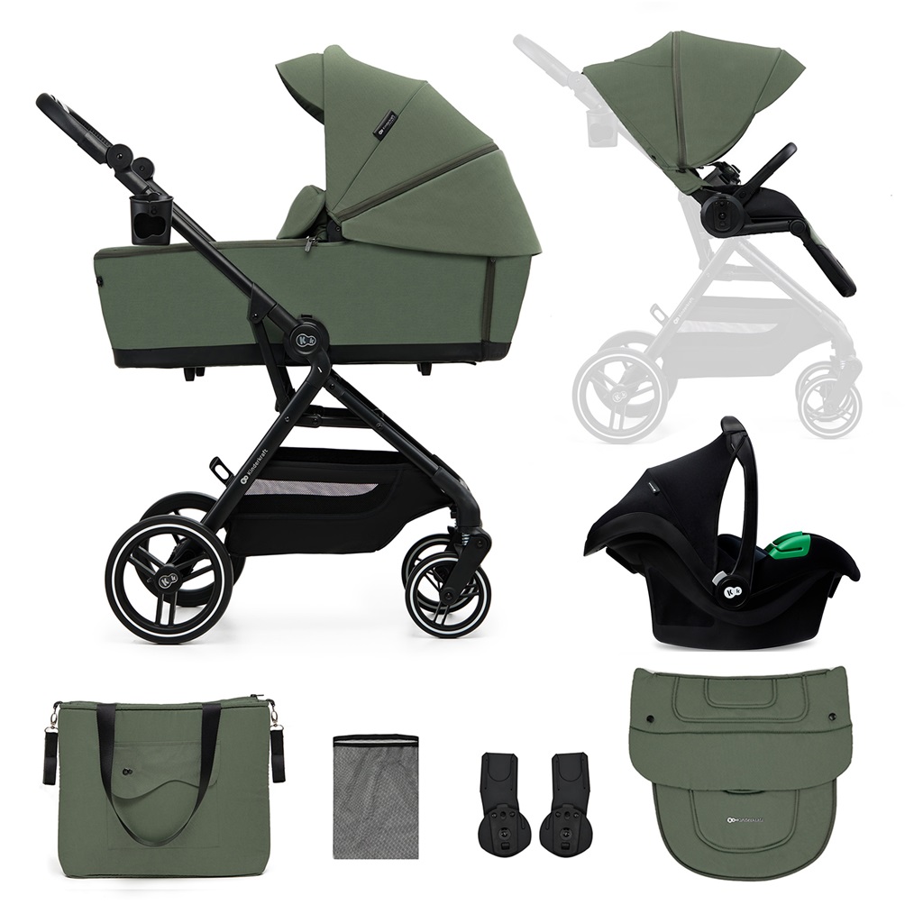 KINDERKRAFT SELECT Kočík kombinovaný Yoxi 3v1 Variant: Mystic Green