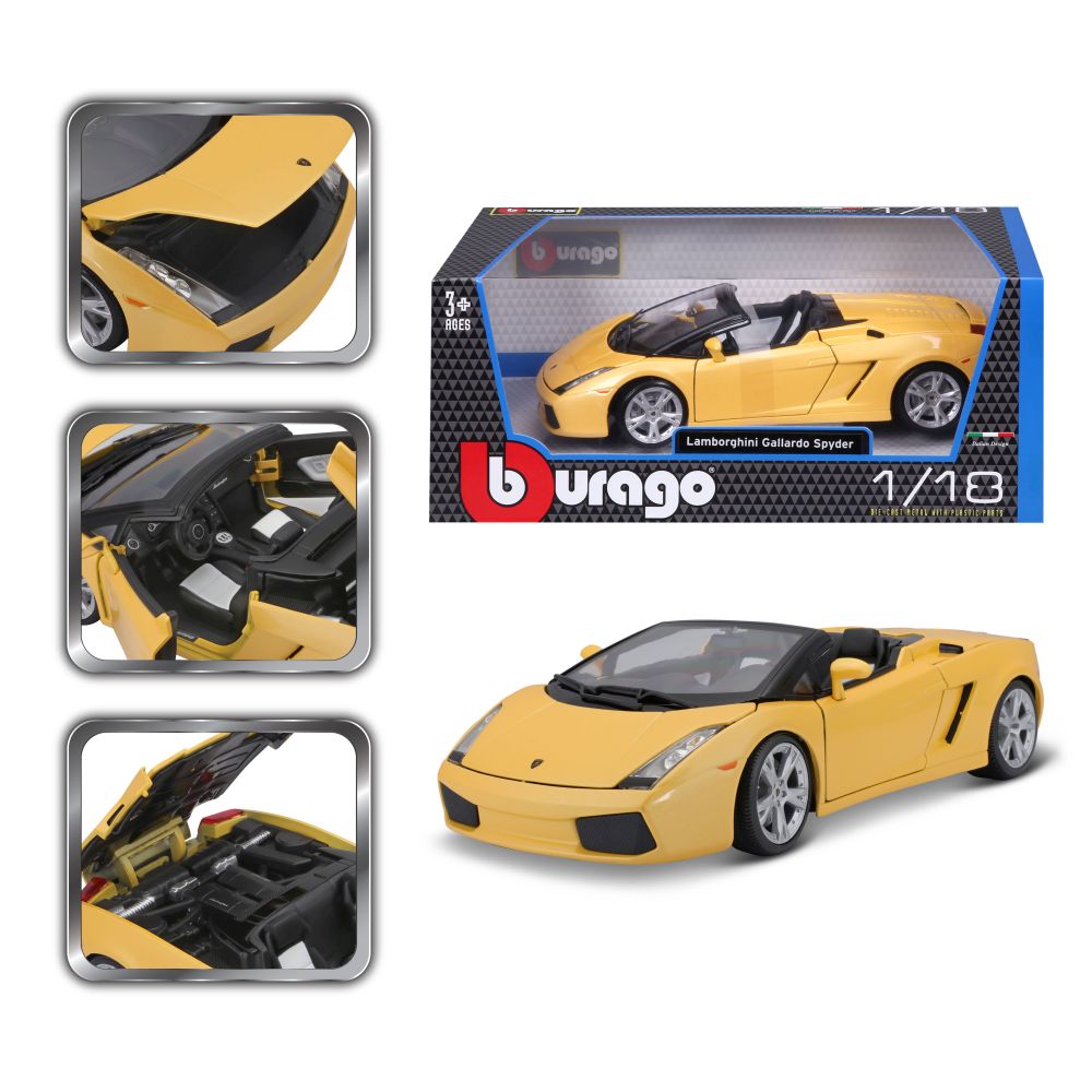 Bburago Bburago 1:18 Lamborghini Gallardo Spyder yellow