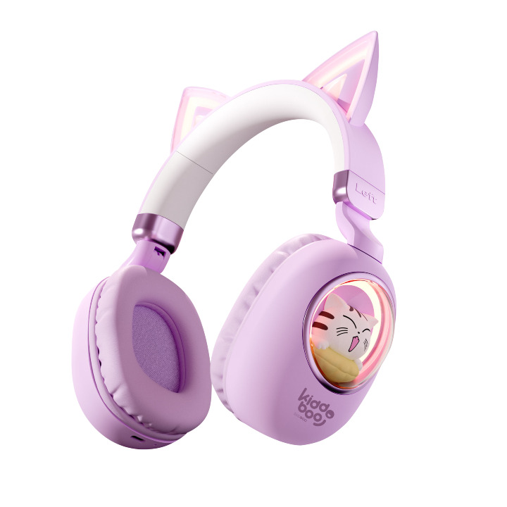 Kiddoboo Bezdrôtové detské slúchadlá Delulu Lavender