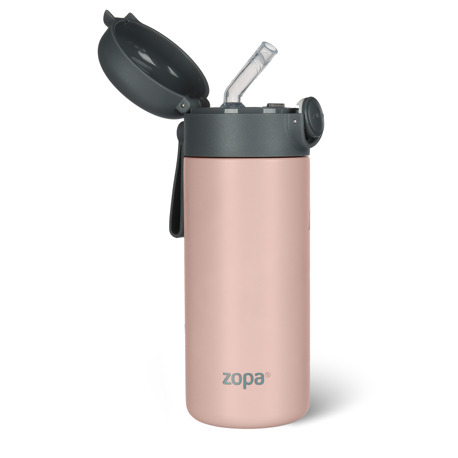 ZOPA Termoska na tekutiny so slamkou a silikónovým držiakom 350 ml Variant: Candy Pink