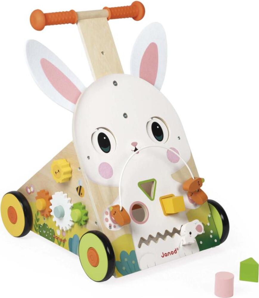 Janod Farm Drevené multifunkčné chodítko Zajac