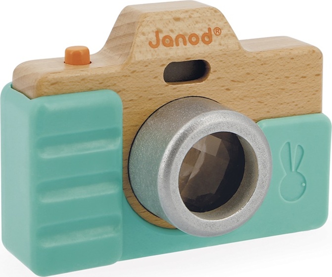 Janod Detský drevený fotoaparát so zvukmi a svetlom