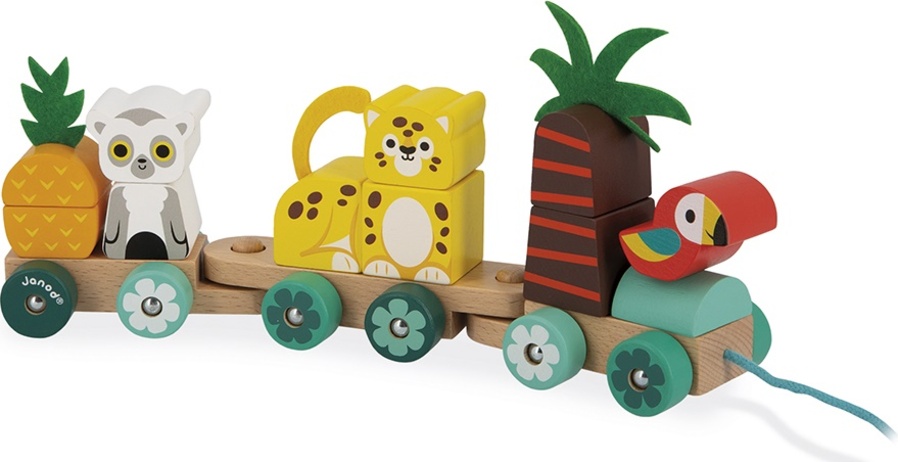 Janod Drevený vláčik pre deti Tropik