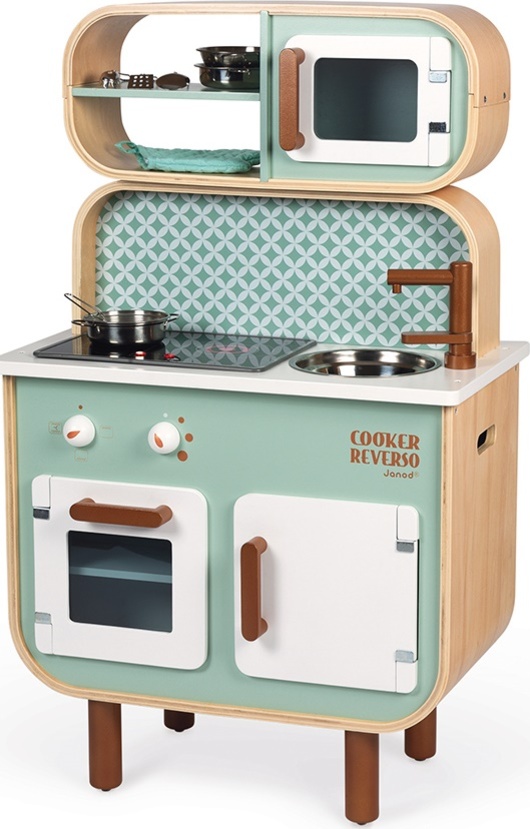 Janod Detská drevená kuchynka Reverso obojstranná