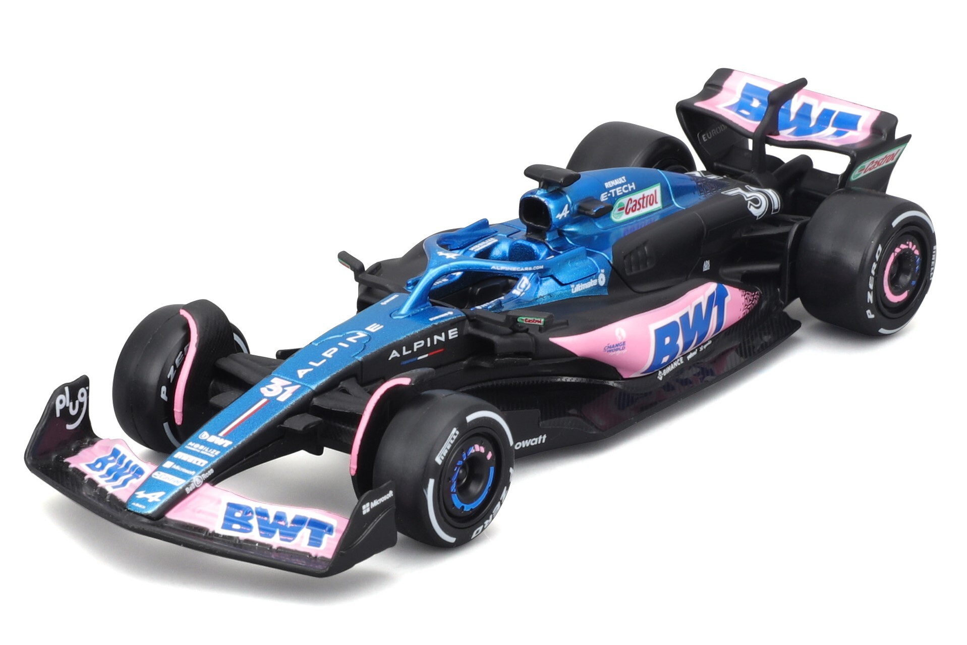 Bburago 1:43 RACE Formula F1 - BWT Alpine F1 Team A524 (2024) #31 (Esteban Ocon)