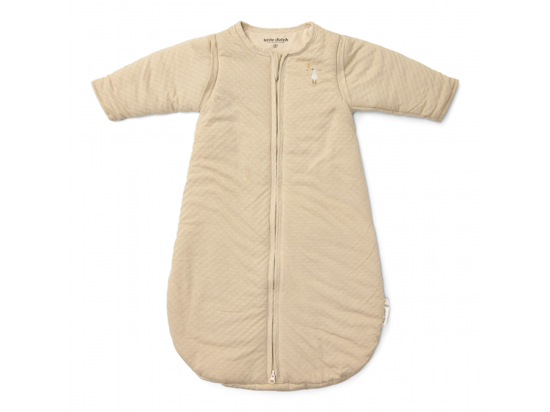 Little Dutch Spací vak s oddeliteľnými rukávmi 70 cm Husa Beige Newborn Naturals