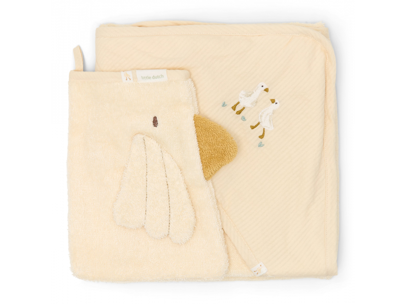 Little Dutch Darčeková sada s osuškou Husa Newborn Naturals