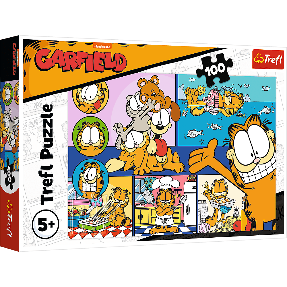 Trefl Puzzle 100 Lenivý Garfield