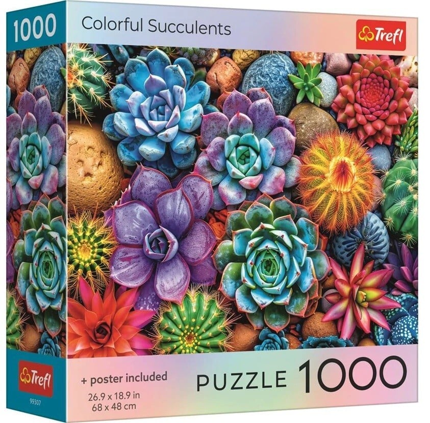 Trefl Puzzle 1000 Farebné sukulenty