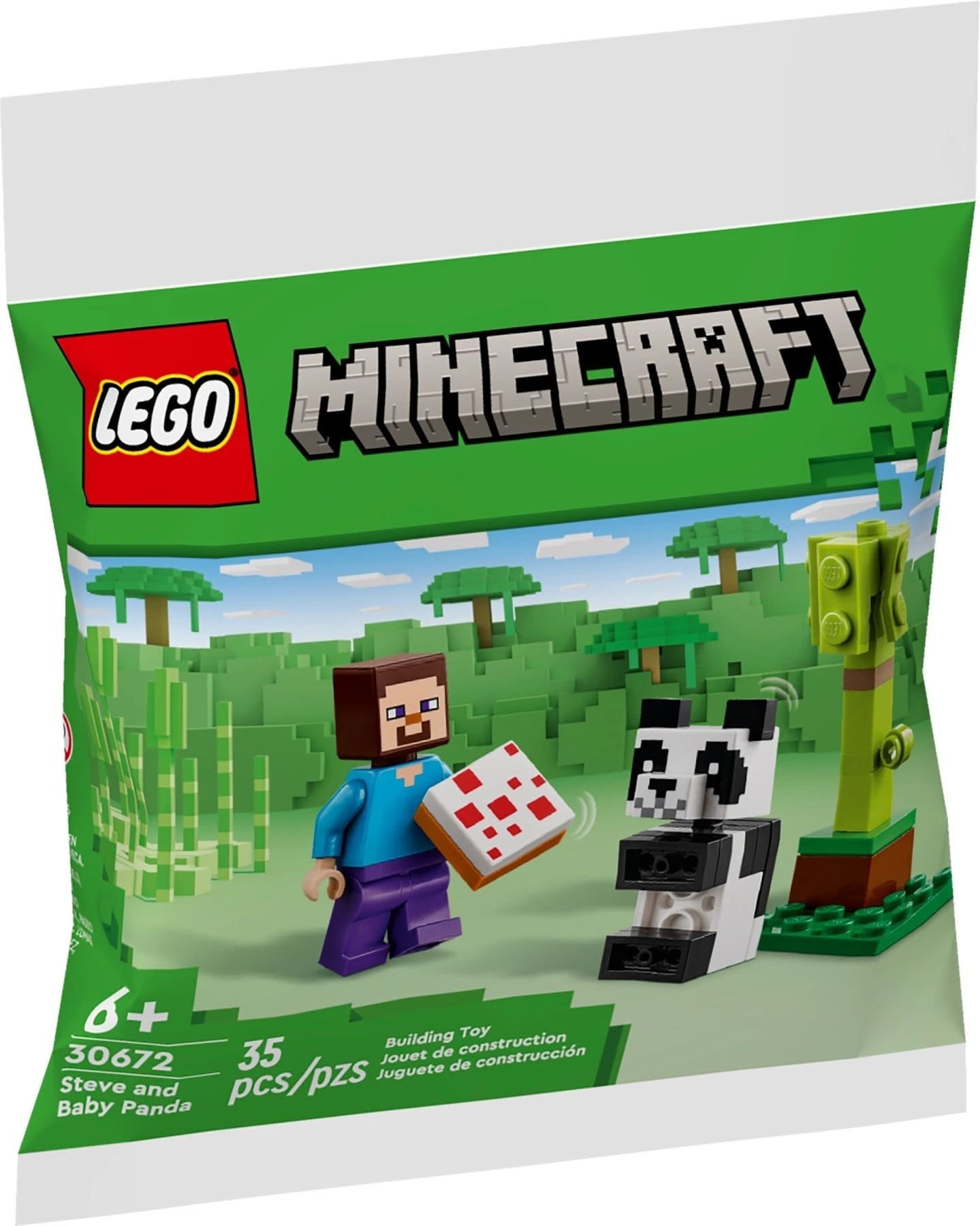 Lego LEGO® Minecraft Steve s mládětem pandy