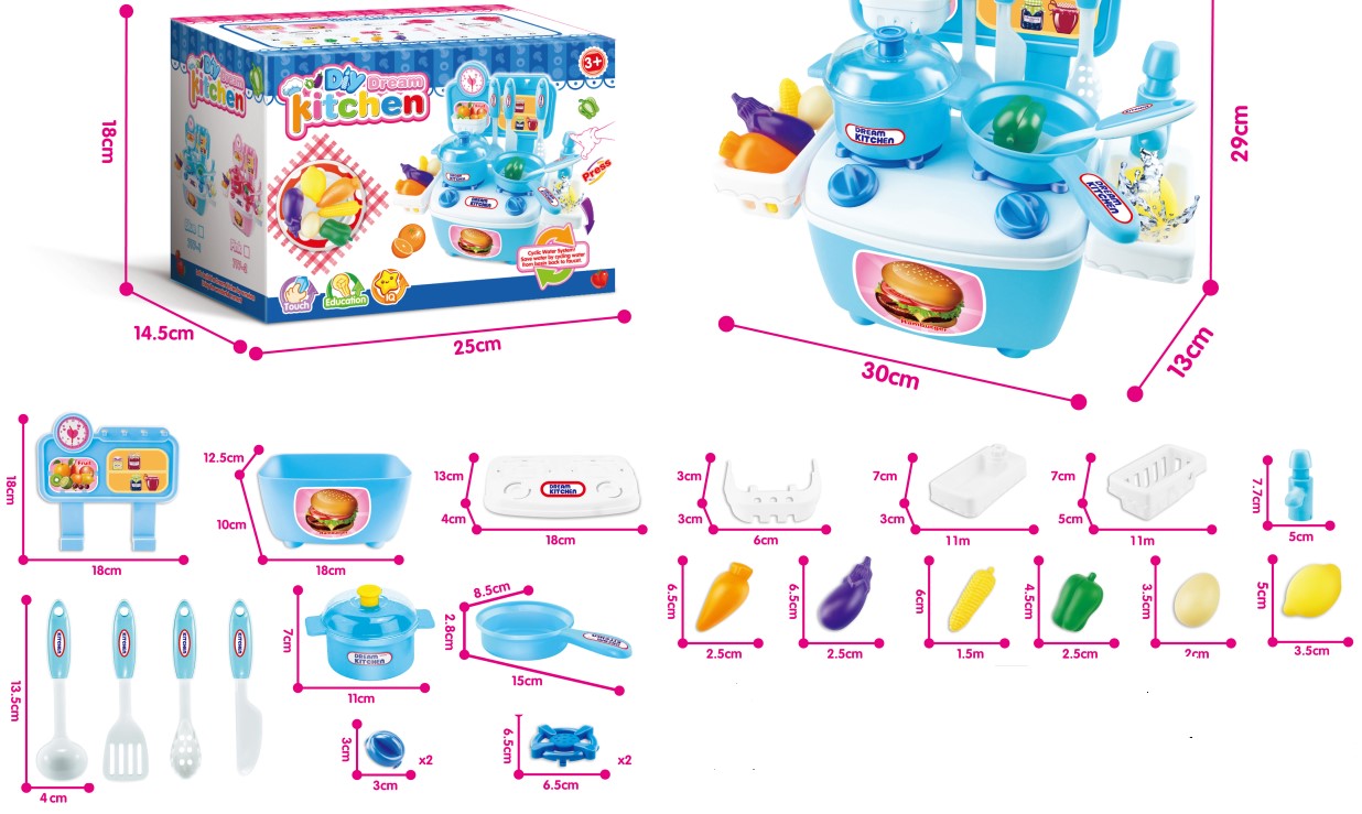 MAC Toys Mini kuchynka modrá