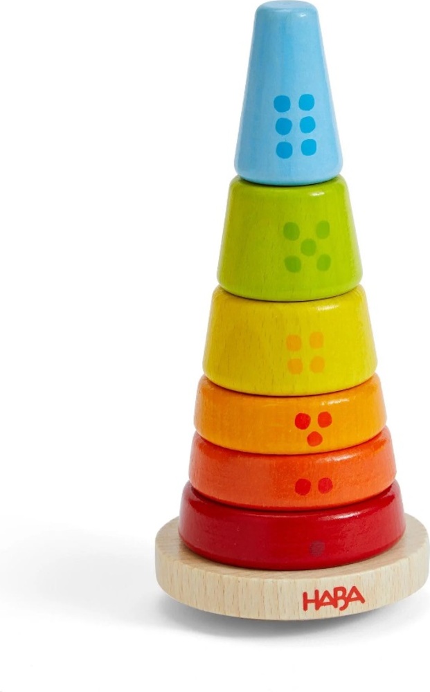 Haba Drevená hračka Nastokávanie a počítanie Multifarebná veža