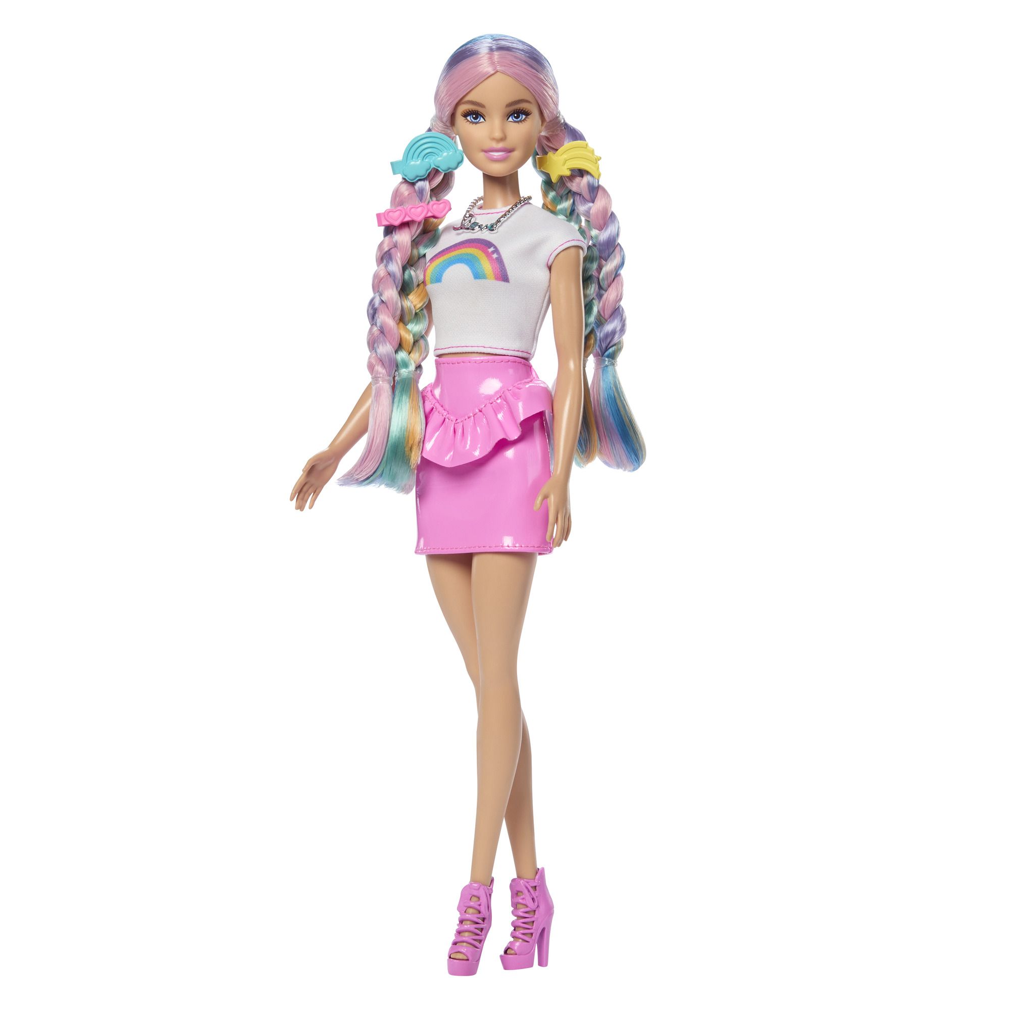 Mattel Barbie bábika dúhové vlasy s trblietavým stylingom