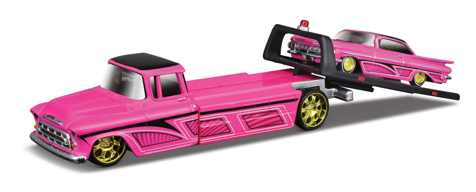 Maisto - Design Elite Transport, 1957 Chevrolet Flatbed + 1959 Chevrolet Impala SS, 1:64