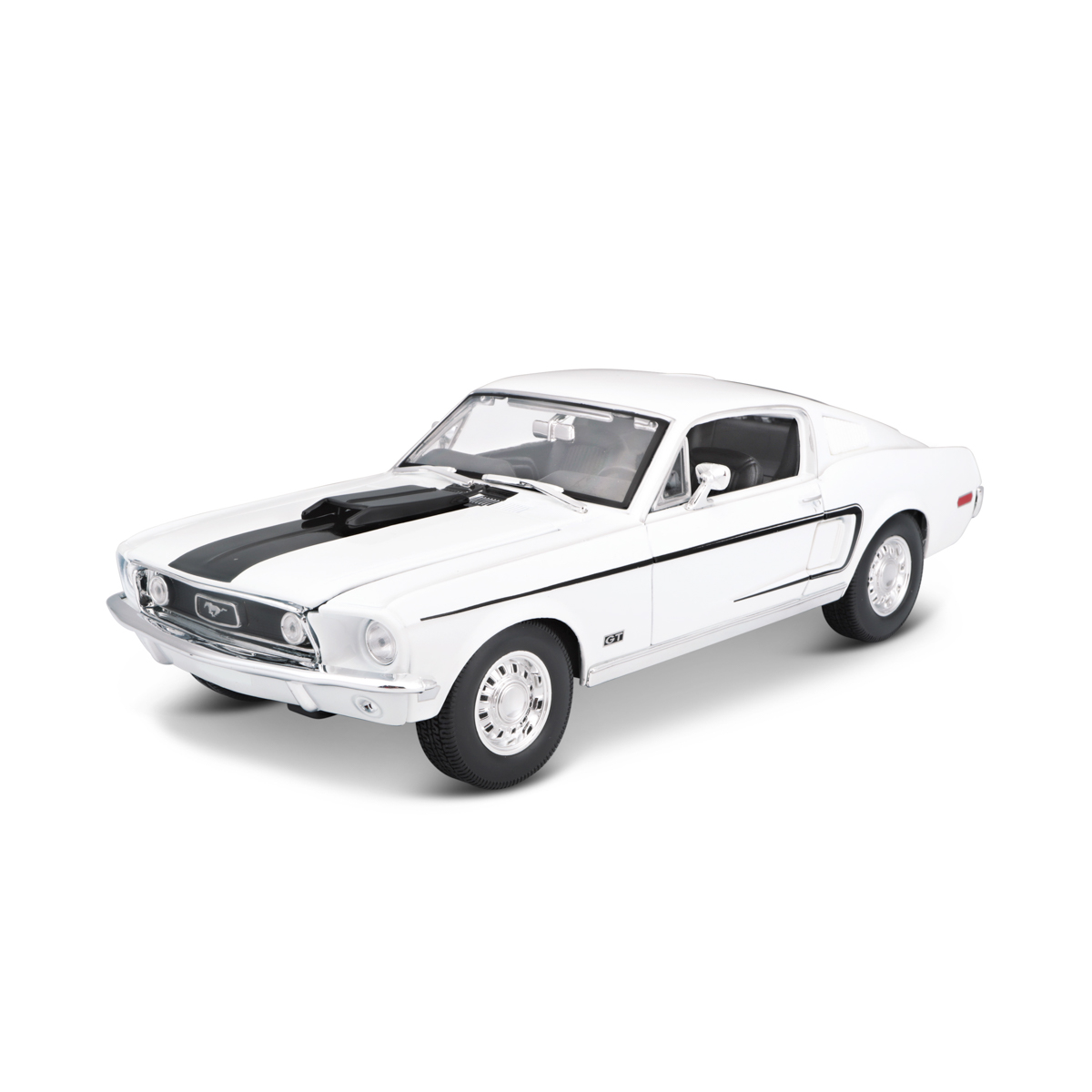 Maisto - 1968 Ford Mustang GT Cobra Jet, biely, 1:18
