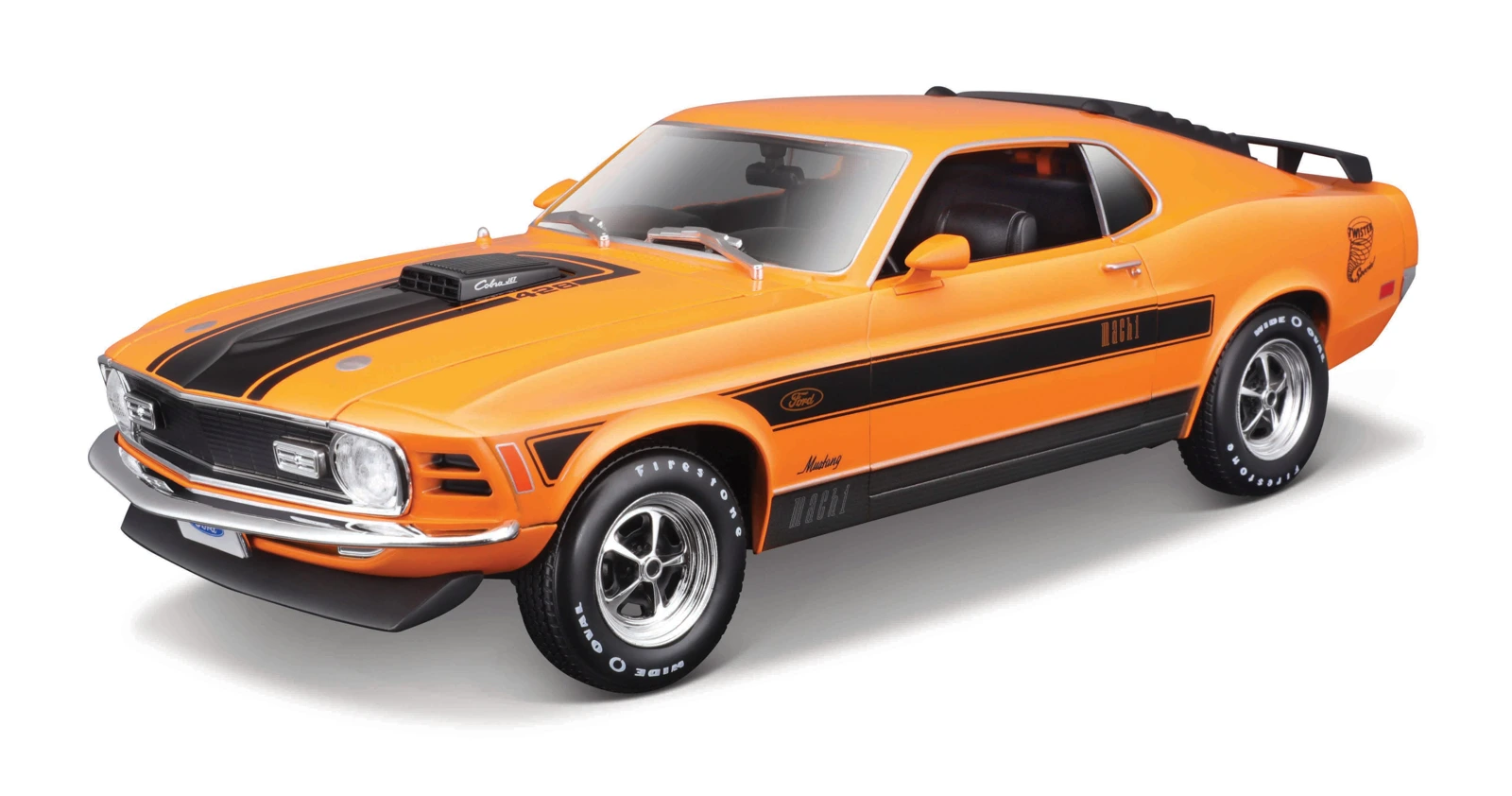 Maisto - 1970 Ford Mustang Mach 1, oranžový, 1:18