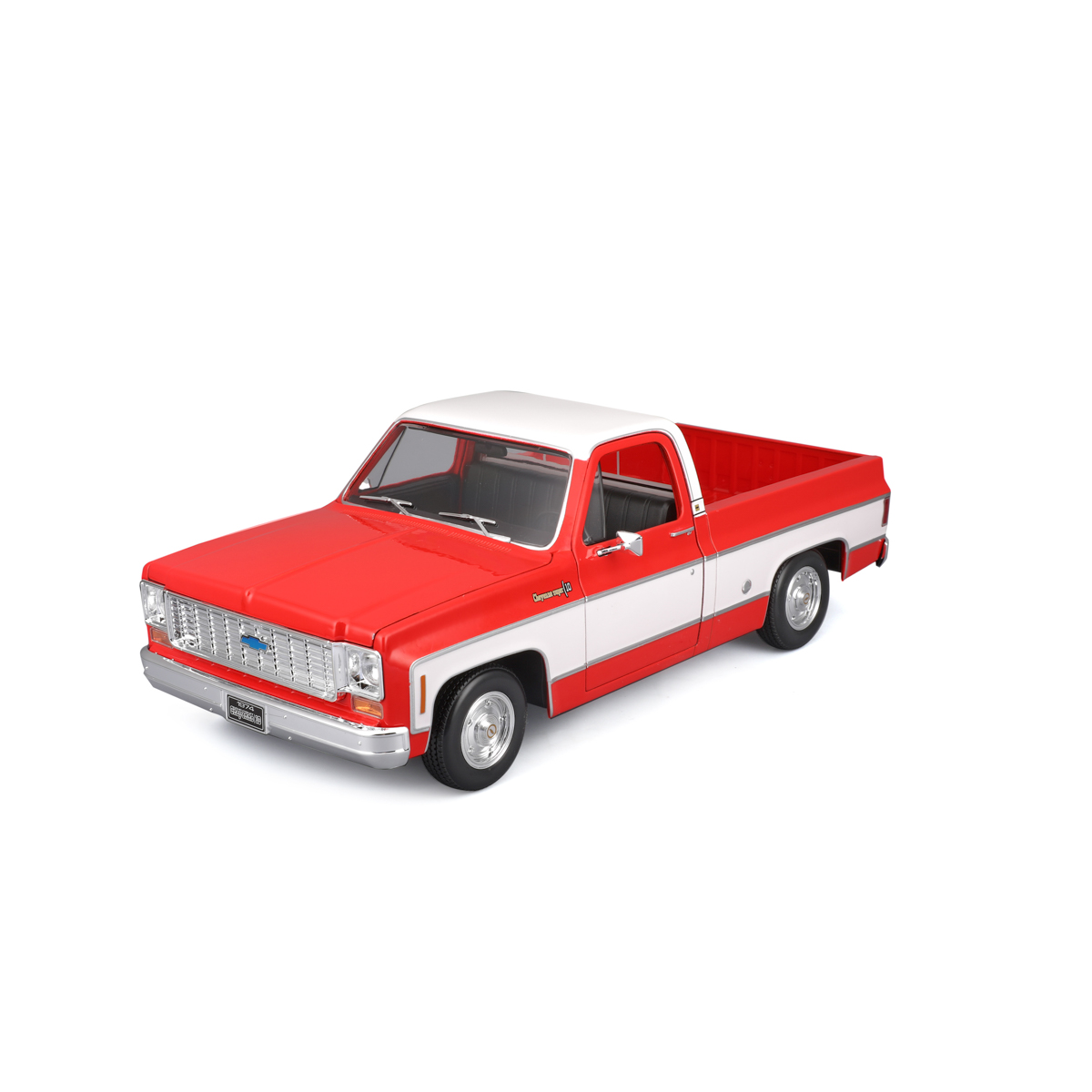 Maisto - 1974 Chevrolet C10 Cheyenne Super, červeno-biela, 1:18