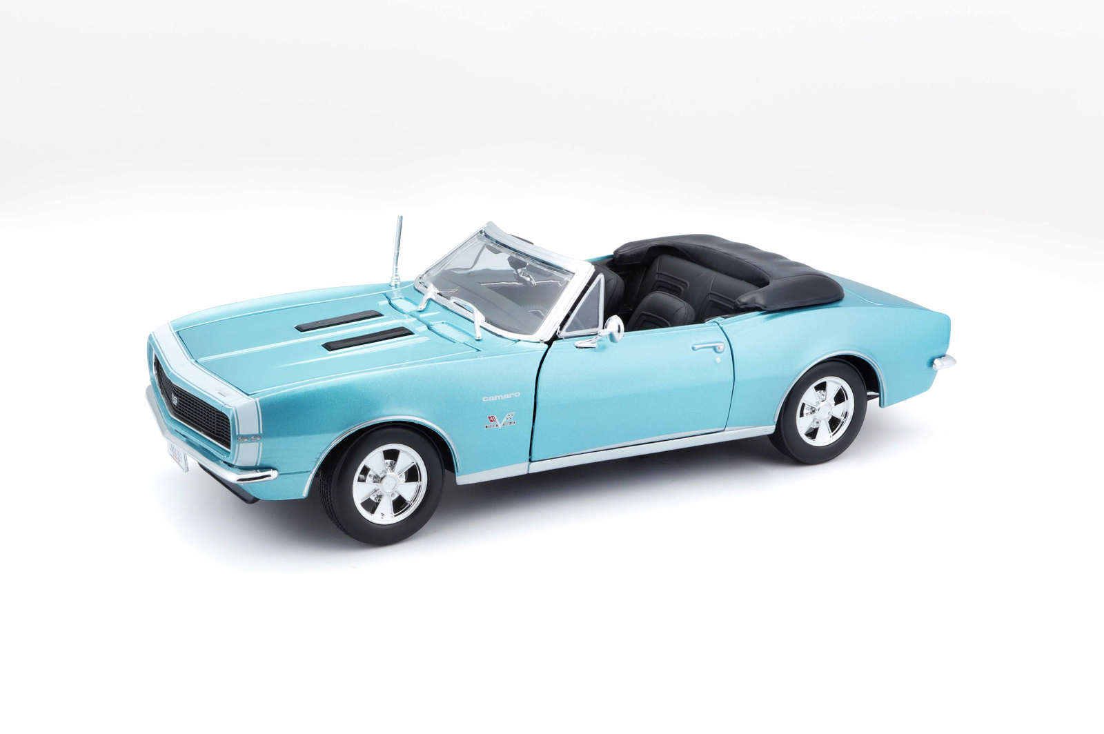 Maisto - 1967 CHEVROLET CAMARO SS 396 CONVERTIBLE, metal tyrkysový, 1:18