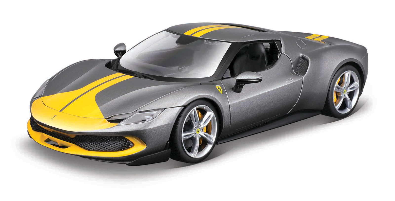 Bburago - RACE+PLAY, Ferrari, Ferrari 296 GTB ASSETTO FIORANO, šedá, 1:18