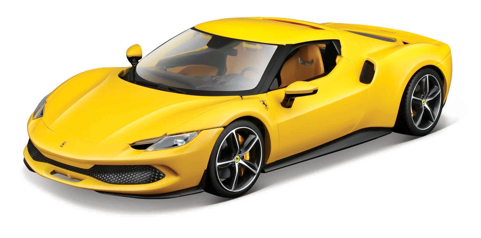 Bburago - RACE+PLAY, Ferrari, Ferrari 296 GTB, žltá, 1:18