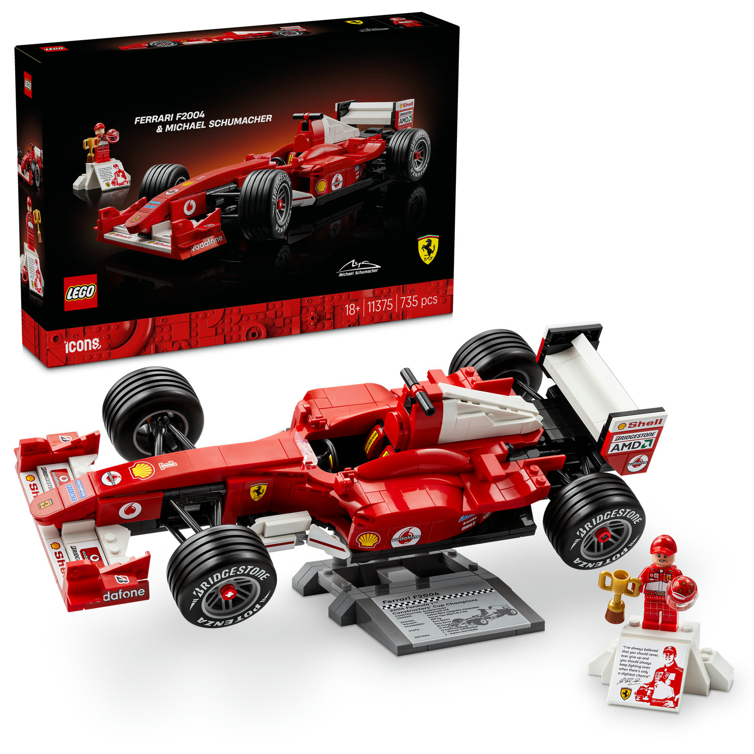 Lego Ferrari F2004 a Michael Schumacher