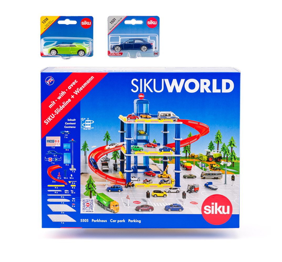 SIKU World - Garáž s 2 autami