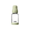 BIBS antikoliková sklenená fľaša so silikónovým cumlíkom 120ml (Variant Blush)