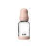 BIBS antikoliková sklenená fľaša s kaučukovým cumlíkom 120ml