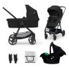 KINDERKRAFT Kočík kombinovaný 3v1 Newly + Mink PRO (Variant Classic black)