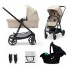 KINDERKRAFT Kočík kombinovaný 3v1 Newly + Mink PRO (Variant Classic black)