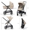 KINDERKRAFT Kočík kombinovaný 3v1 Newly + Mink PRO (Variant Classic black)