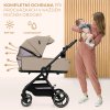 KINDERKRAFT SELECT Kočík kombinovaný Yoxi 2v1 (Variant Sand Beige, Farba Béžová)
