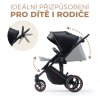 KINDERKRAFT SELECT Kočík kombinovaný 3v1 Prime 2 (Variant Shadow Grey, Farba Sivá)