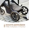 KINDERKRAFT SELECT Kočík kombinovaný 3v1 Prime 2 (Variant Shadow Grey, Farba Sivá)