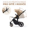 KINDERKRAFT SELECT Kočík kombinovaný 3v1 Prime 2 (Variant Shadow Grey, Farba Sivá)