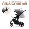 KINDERKRAFT SELECT Kočík kombinovaný 3v1 Prime 2 (Variant Shadow Grey, Farba Sivá)