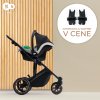 KINDERKRAFT SELECT Kočík kombinovaný 3v1 Prime 2 (Variant Shadow Grey, Farba Sivá)