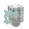 KINDERKRAFT Podložka penová puzzle Luno Shapes 185 x 165 cm, 30ks, Premium